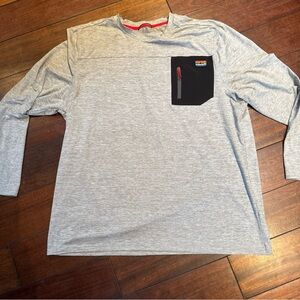 Avalanche Brand Mens Long Sleeve Non Wicking Material Shirt 2XL With Pocket